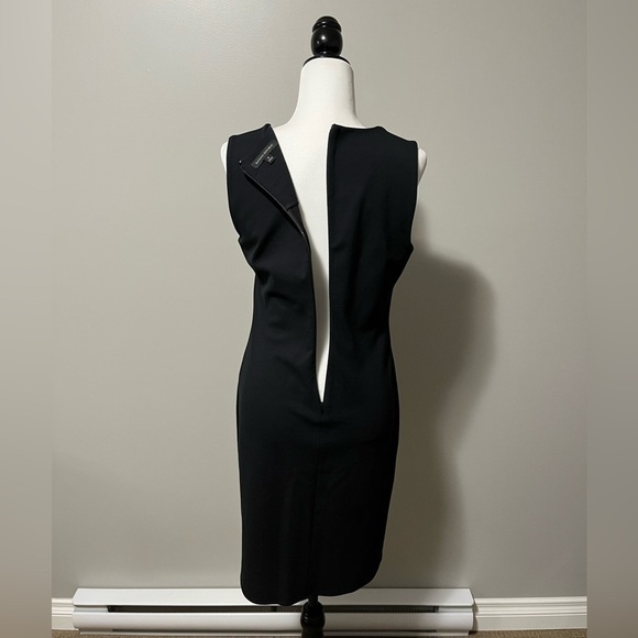 Banana Republic Bow Neck Ponte Sleeveless Sheath Dress Black - Picture 6 of 10